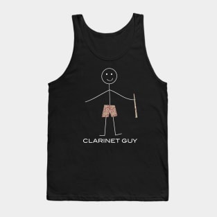 Funny Mens Clarinet Guy Tank Top